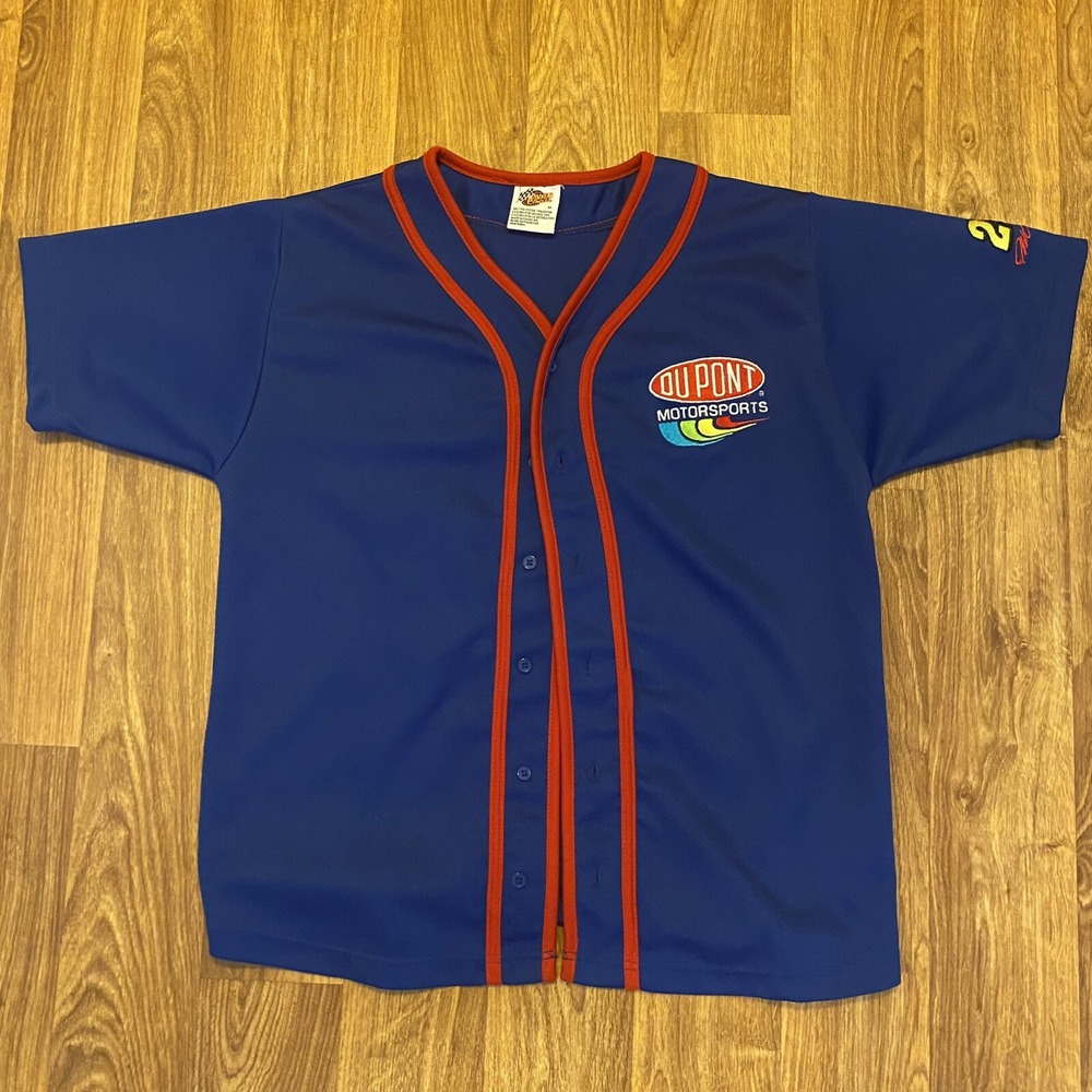 Y2K Jeff‎ Gordon Baseball Jersey Men Medium Winners Circle Dupont Motorsports